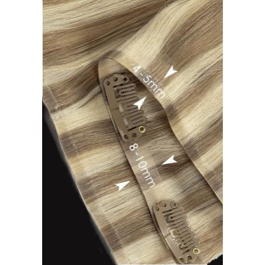 #1 Jet Black Quality Seamless Clip-In Human Hair Extensions